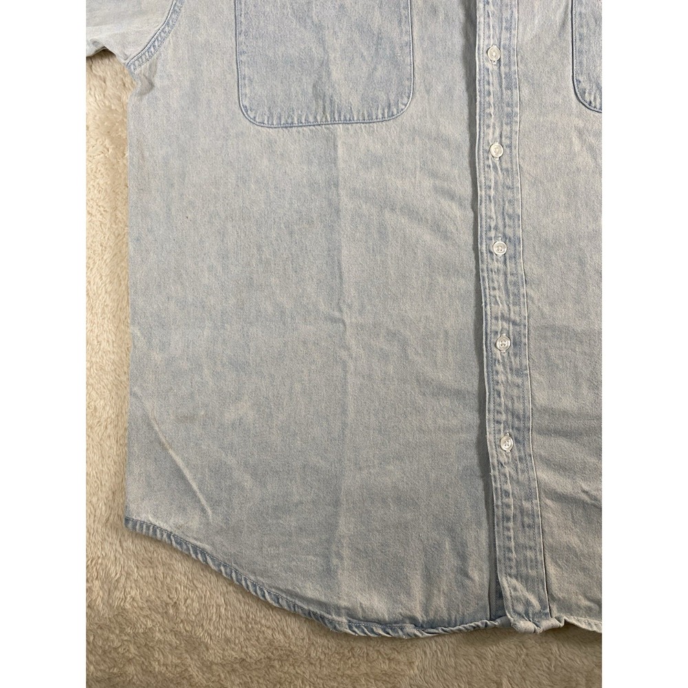 Harley Davidson Men's XL Long Sleeve Vintage Button Up Denim Shirt - Picture 5 of 16
